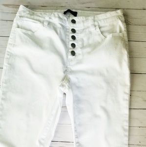 Stitchfix white crop jean